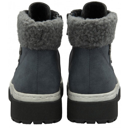 Lotus Conniston Women's Lace Up / Zip Up Waterproof Ankle Boot Blue