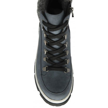 Lotus Conniston Women's Lace Up / Zip Up Waterproof Ankle Boot Blue