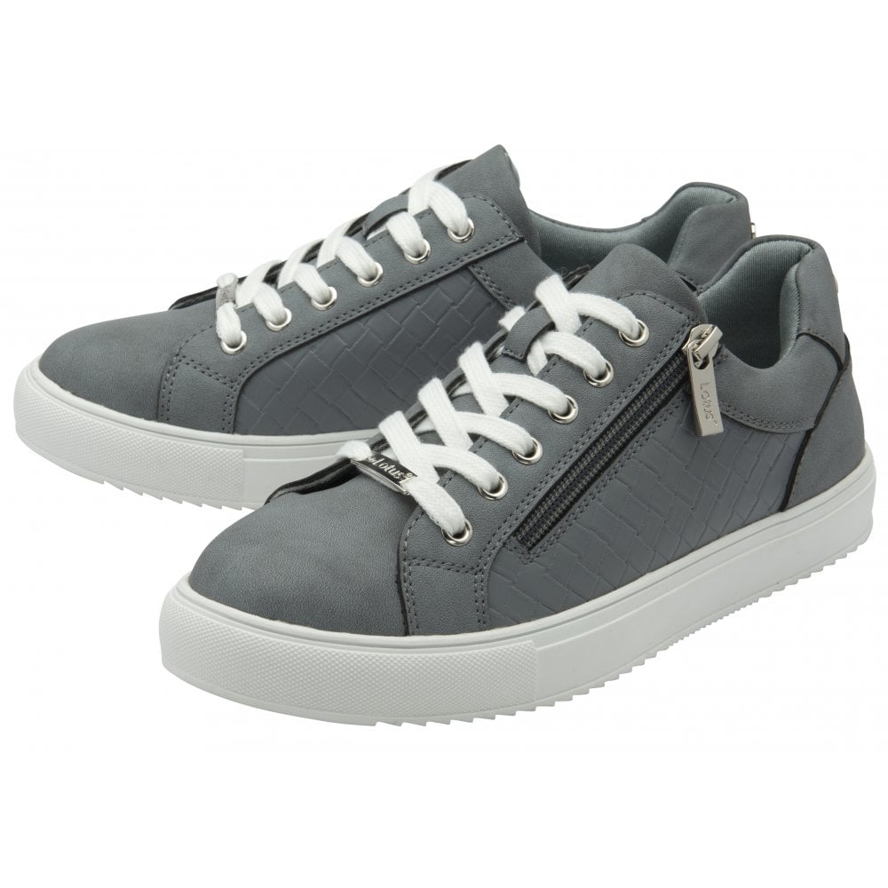 Lotus Liga Women's Lace & Zip Up Casual Trainer Blue