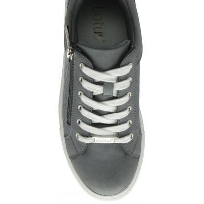 Lotus Liga Women's Lace & Zip Up Casual Trainer Blue