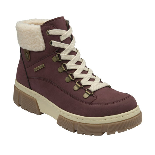 Lotus Conniston Women's Lace Up / Zip Up Waterproof Ankle Boot Bordo