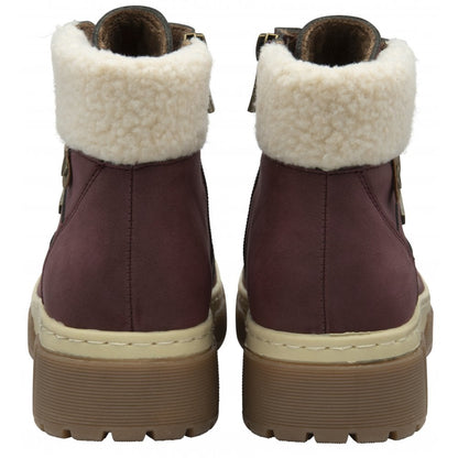 Lotus Conniston Women's Lace Up / Zip Up Waterproof Ankle Boot Bordo