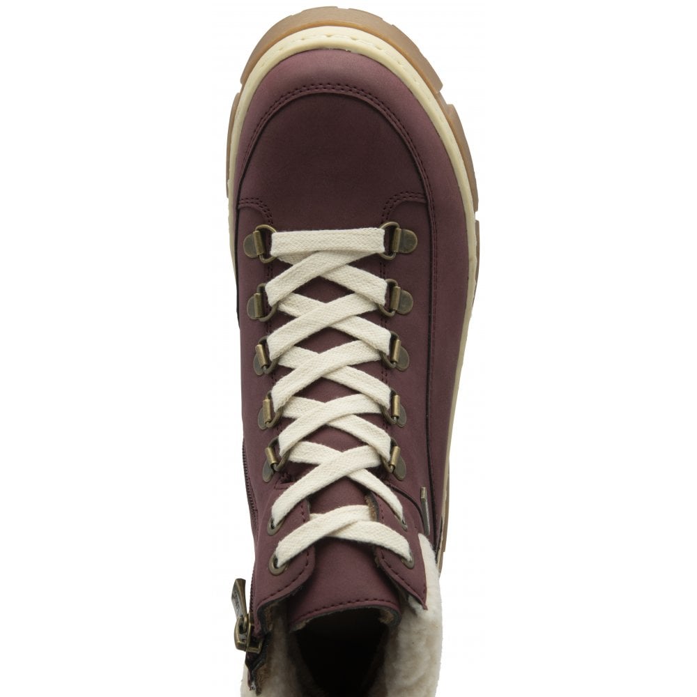 Lotus Conniston Women's Lace Up / Zip Up Waterproof Ankle Boot Bordo