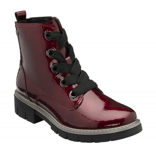 Lotus Jojo Women's Lace / Zip Up Ankle Boot Bordo Patent