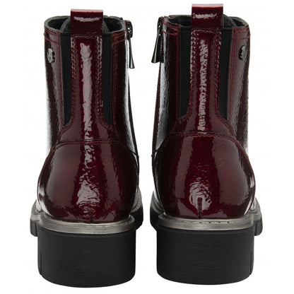 Lotus Jojo Women's Lace / Zip Up Ankle Boot Bordo Patent