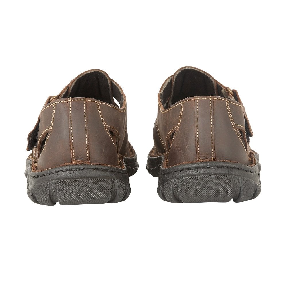 Lotus Bruno Men's Leather Fisherman Sandal Brown