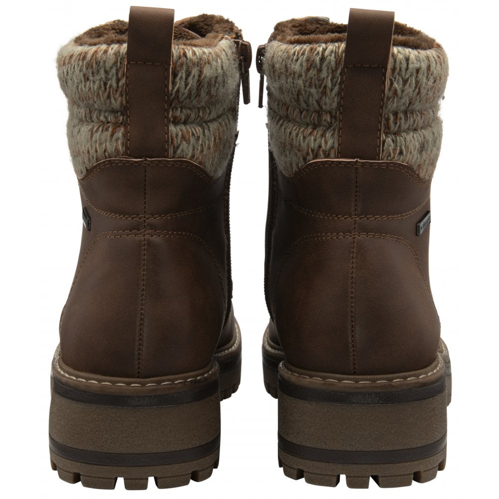 Lotus Stefani Women's Lace Up / Zip Up Ankle Boot Brown