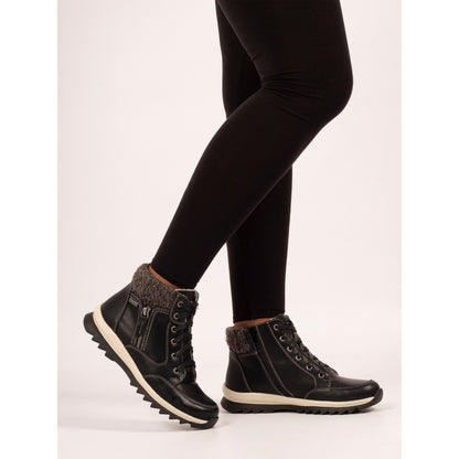 Lunar Buttermere Women's Waterproof Lace Up/Zip Ankle Boot Black