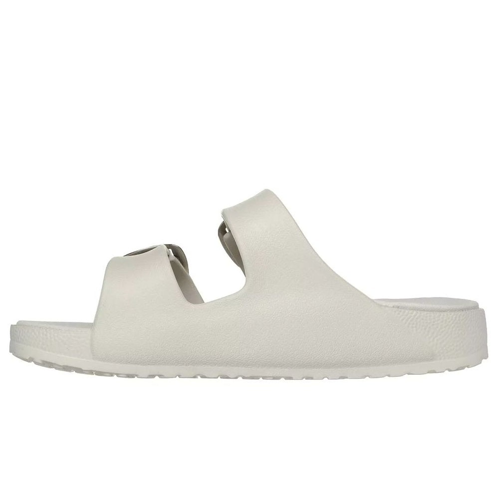 Skechers Foamies Arch Fit Cali Breeze 2.0 Gold Star Women's Twin Buckle Slip On Slider Sandal Natural