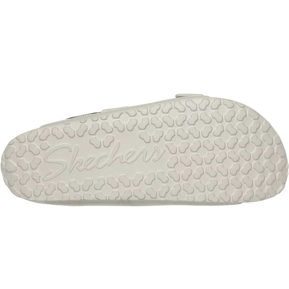 Skechers Foamies Arch Fit Cali Breeze 2.0 Gold Star Women's Twin Buckle Slip On Slider Sandal Natural