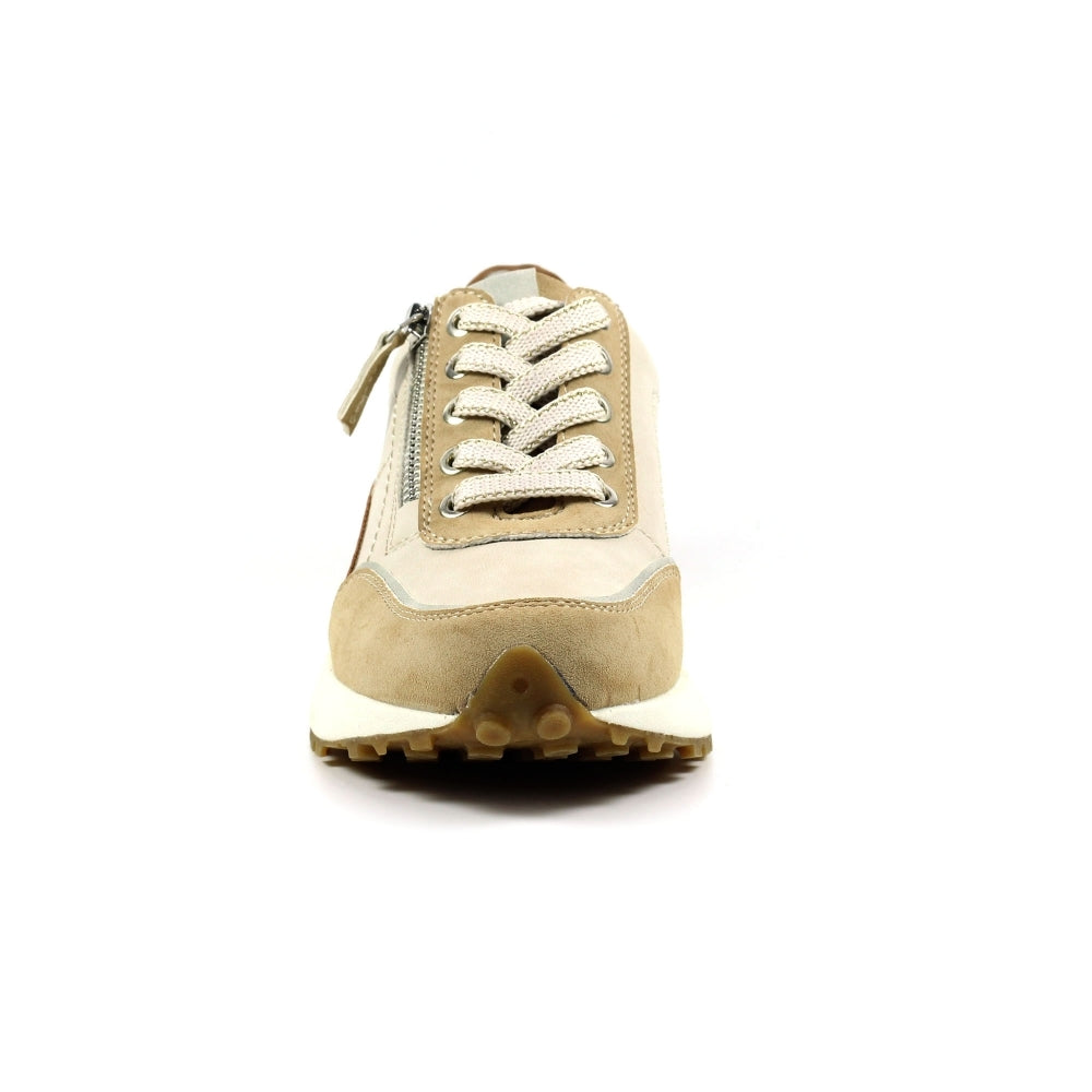 Lunar Calvin Women's Panelled Lace Up Trainer Beige