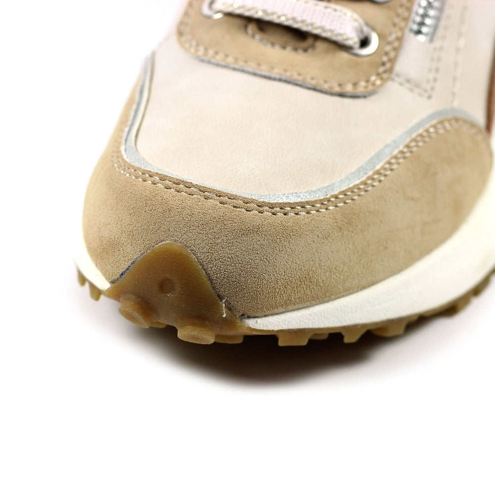 Lunar Calvin Women's Panelled Lace Up Trainer Beige