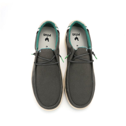 Walk In Pitas Cana Men's Lightweight Slip On Boat Shoe Gris Oscuro