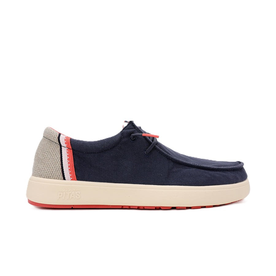 Walk In Pitas Cana Men's Lightweight Slip On Boat Shoe Marino