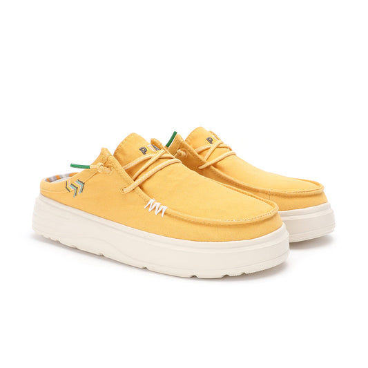 Walk In Pitas Caparica Women's Ultralight Platform Slip On Mule Mostaza