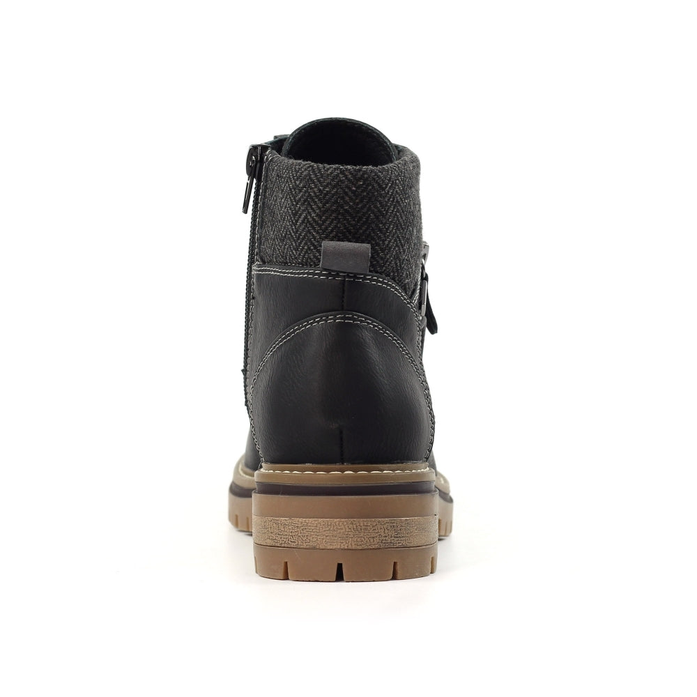 Lunar Caramel Women's Lace Up / Zip Up Waterproof Ankle Boot Black