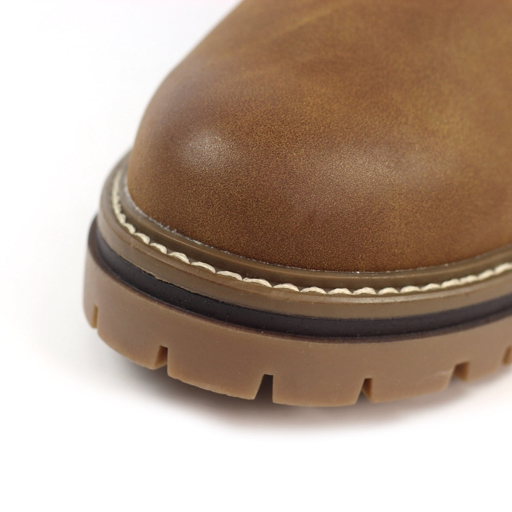 Lunar Caramel Women's Lace Up / Zip Up Waterproof Ankle Boot Tan