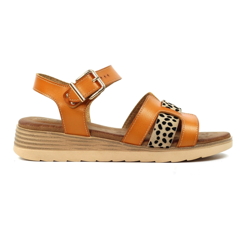 Lunar Carla Women's Wedge Sandal Camel