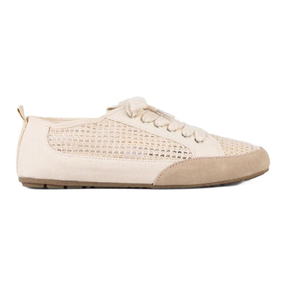 Emu Carlo Women's Lightweight Breathable Textile Mesh Lace Up Sneaker Trainer Natural