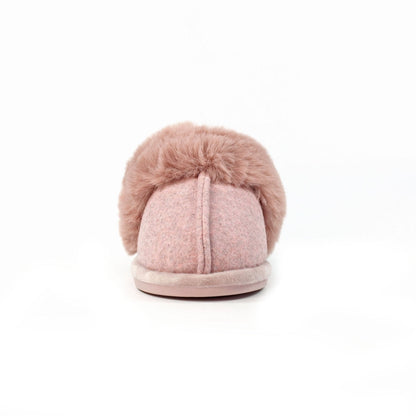 Lunar Carol Women's Fur Lined Mule Slipper Pink