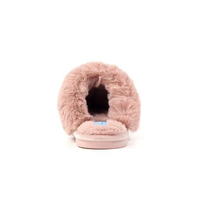 Lunar Carol Women's Fur Lined Mule Slipper Pink