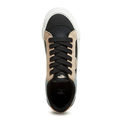 Rocket Dog Cheery Women's Colour Block Chunky Lace Up Platform Trainer Black Combo
