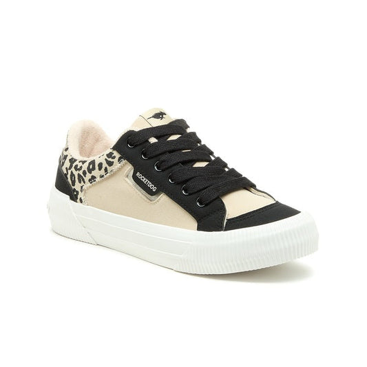 Rocket Dog Cheery Women's Colour Block Chunky Lace Up Platform Trainer Leopard Print