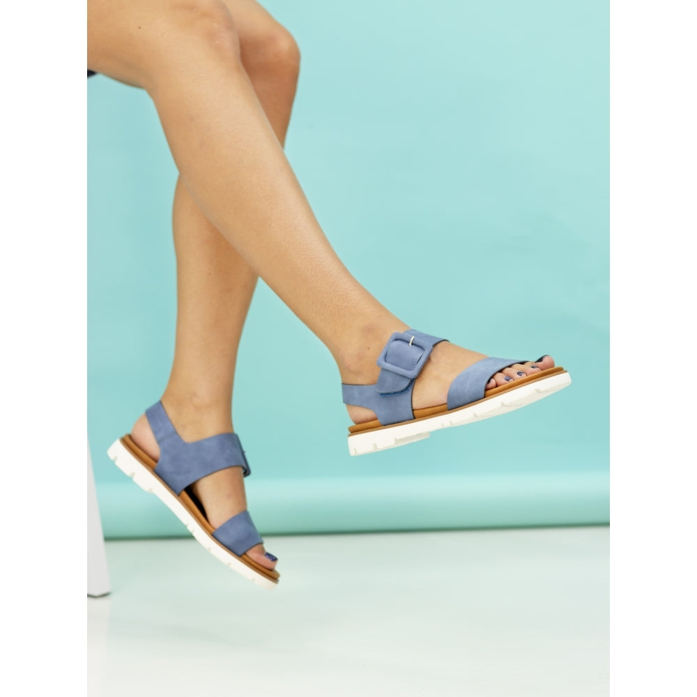 Lunar Cher Women's Adjustable Strap Sandal Blue