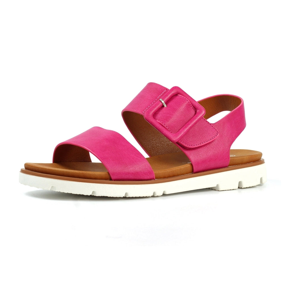 Lunar Cher Women's Adjustable Strap Sandal Fuchsia
