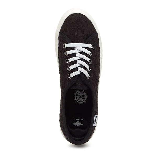 Rocket Dog Chow Chow Elsie Eyelet Women's Slip On Low Profile Pump Trainer Black