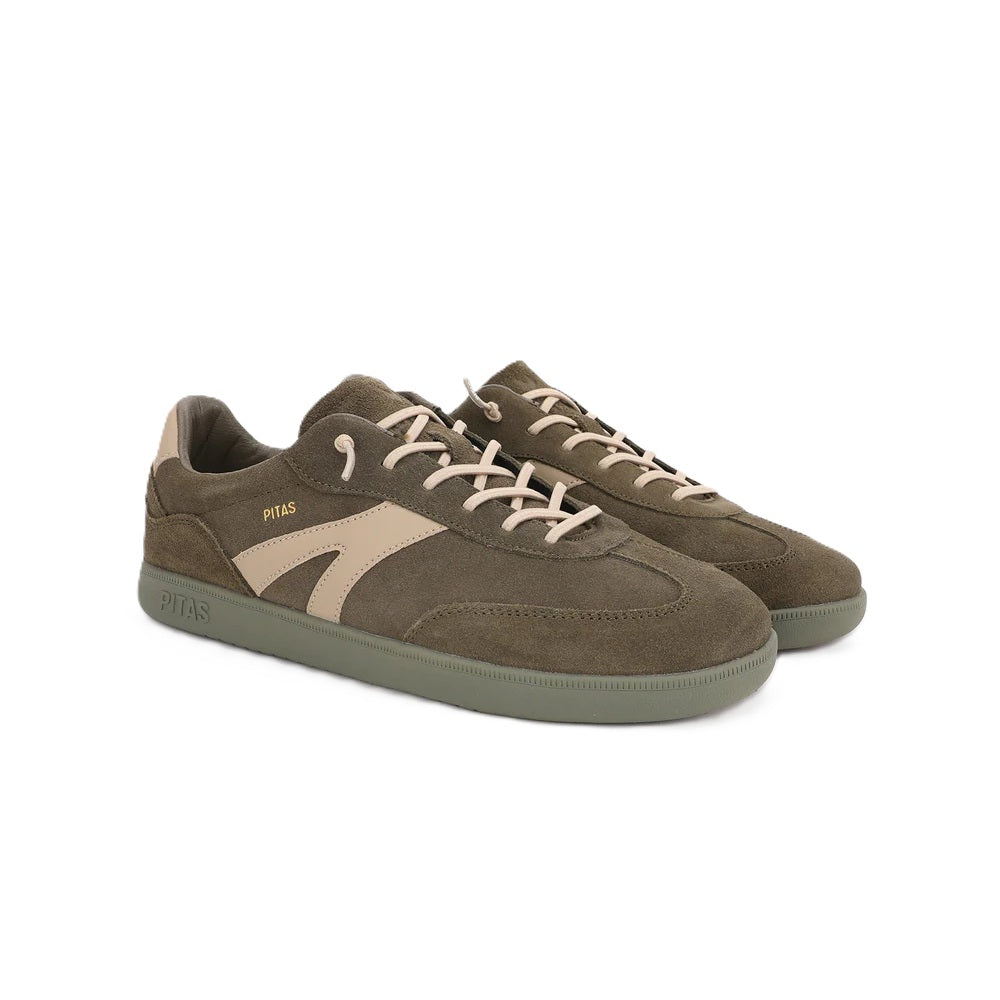 Walk In Pitas Claw Mesh Men's Lightweight Lace Up Sneaker Trainer Khaki