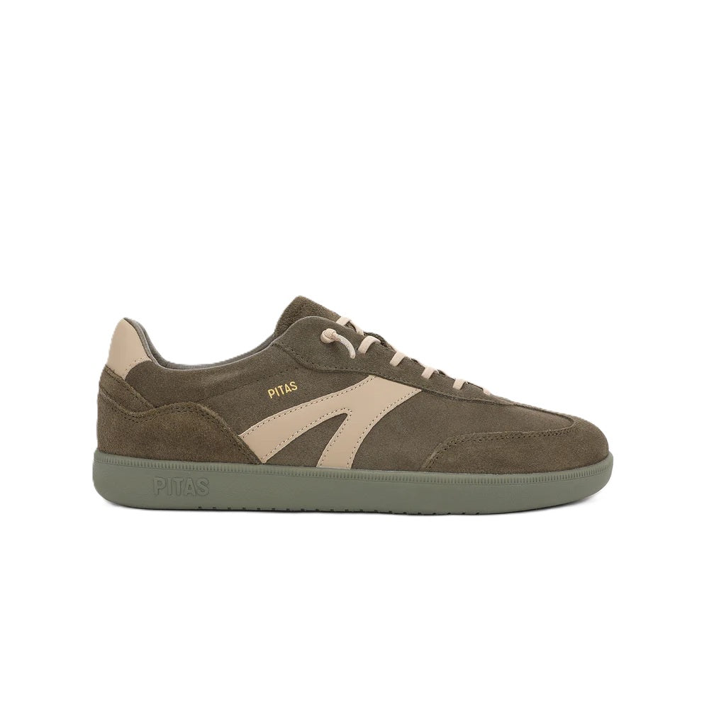 Walk In Pitas Claw Mesh Men's Lightweight Lace Up Sneaker Trainer Khaki