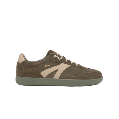Walk In Pitas Claw Mesh Men's Lightweight Lace Up Sneaker Trainer Khaki