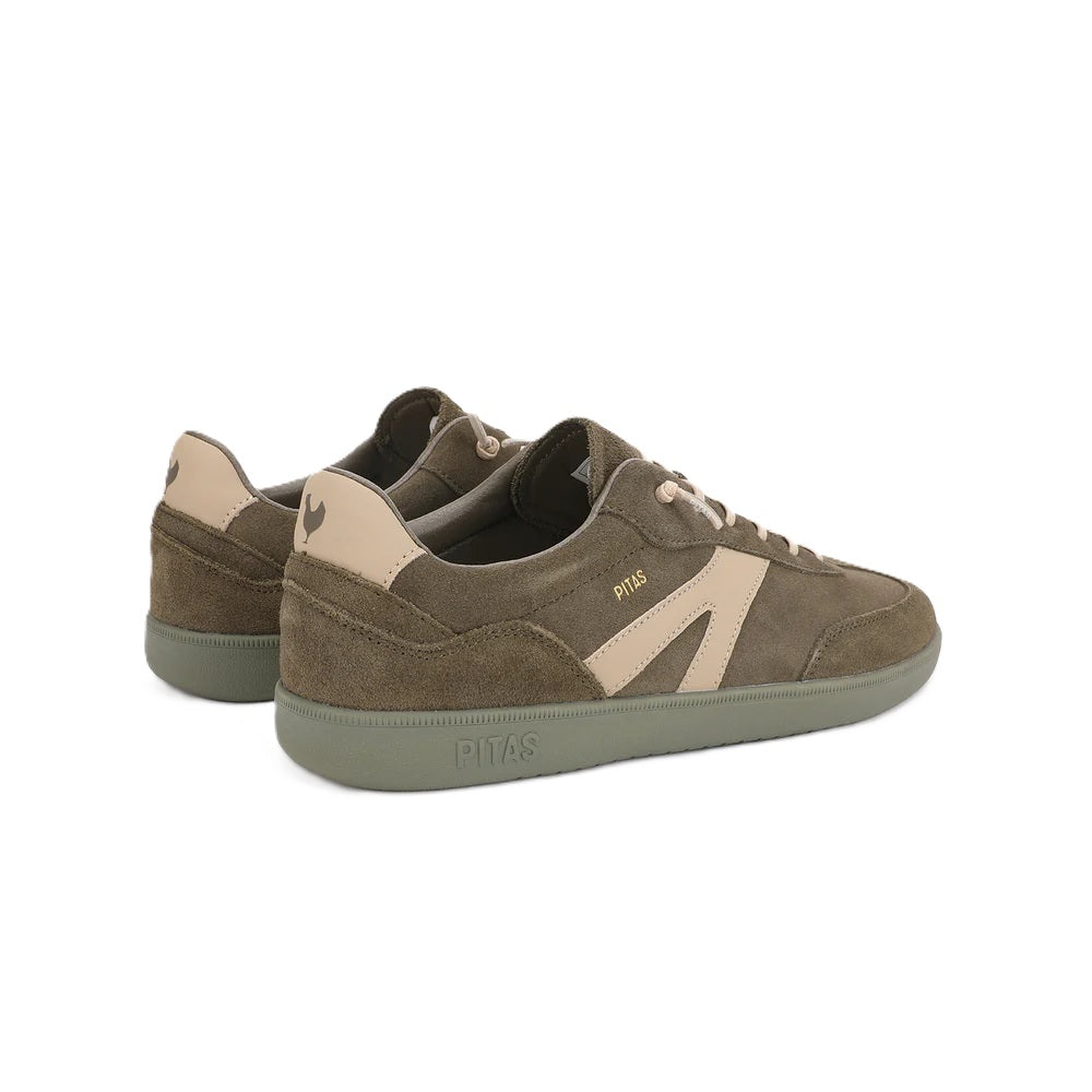 Walk In Pitas Claw Mesh Men's Lightweight Lace Up Sneaker Trainer Khaki