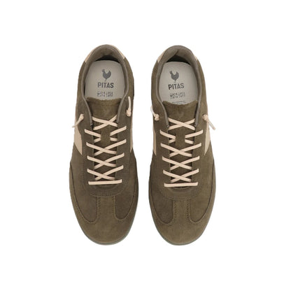 Walk In Pitas Claw Mesh Men's Lightweight Lace Up Sneaker Trainer Khaki