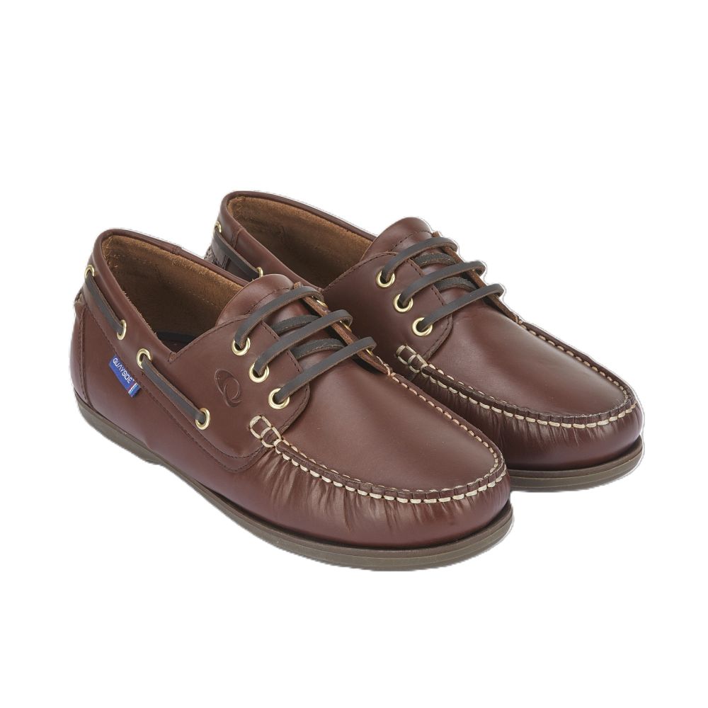 Quayside Clipper 2 Men's Classic Sole Leather Boat Shoe Chestnut