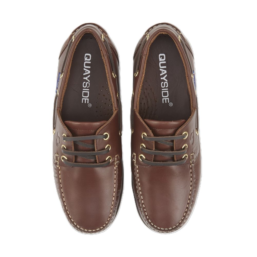 Quayside Clipper 2 Men's Classic Sole Leather Boat Shoe Chestnut