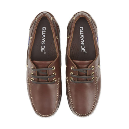 Quayside Clipper 2 Men's Classic Sole Leather Boat Shoe Chestnut