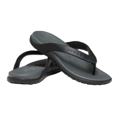 Crocs Coast Flip Men's Lightweight Toe Post Flip Flop Black / Slate Grey