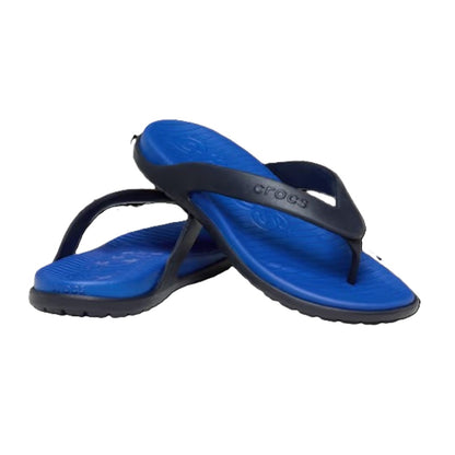 Crocs Coast Flip Men's Lightweight Toe Post Flip Flop Blue Bolt / Deep Navy