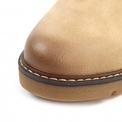 Lunar Connie Women's Zip Up Wedge Ankle Boot Beige