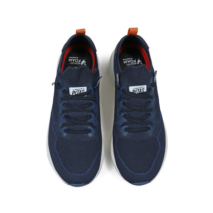 Walk In Pitas Cue Men's Memory Foam Lightweight Slip On Trainer Marino