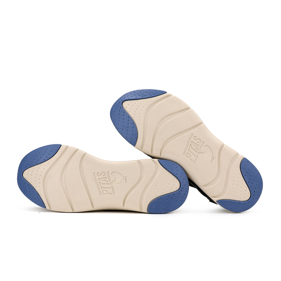 Walk In Pitas Cue Men's Memory Foam Lightweight Slip On Trainer Marino