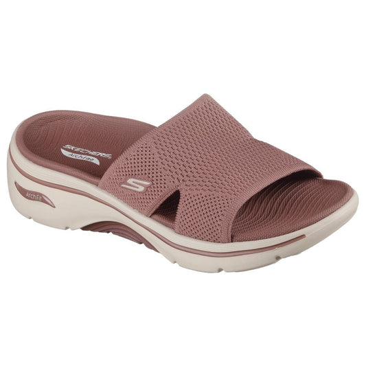 Skechers Go Walk Arch Fit 2.0 Dakota Women's Slider Slip On Sandal Brown