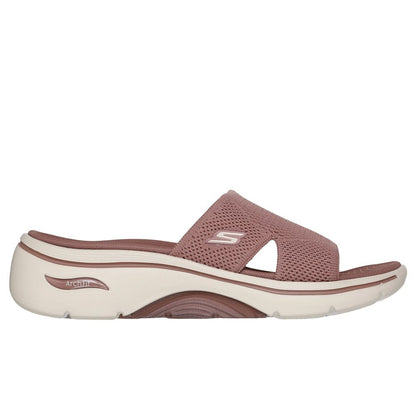 Skechers Go Walk Arch Fit 2.0 Dakota Women's Slider Slip On Sandal Brown