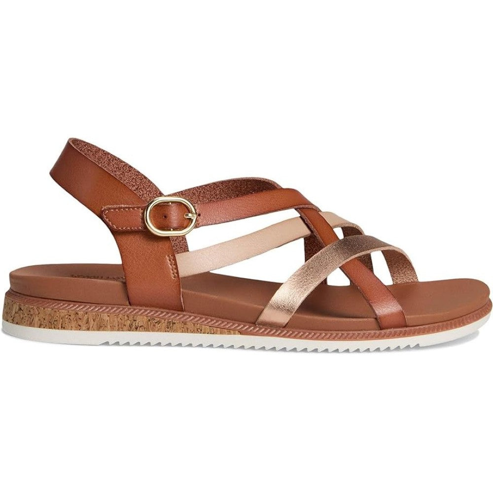 Skechers Bobs Desert Kiss Low Peak Rank Women's Ankle Strap Crossover Sandal Chestnut
