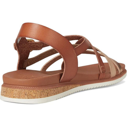 Skechers Bobs Desert Kiss Low Peak Rank Women's Ankle Strap Crossover Sandal Chestnut