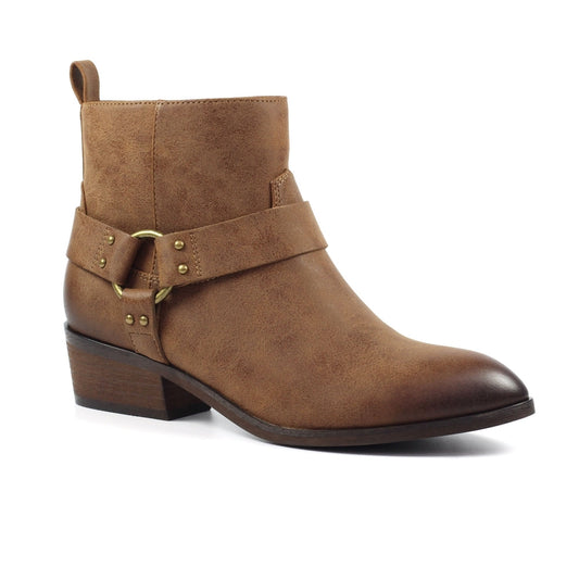 Lunar Dixie Women's Western Style Ankle Boot Brown
