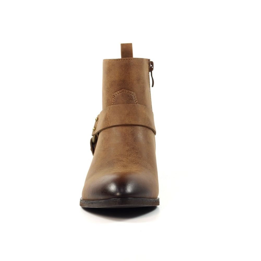 Lunar Dixie Women's Western Style Ankle Boot Brown