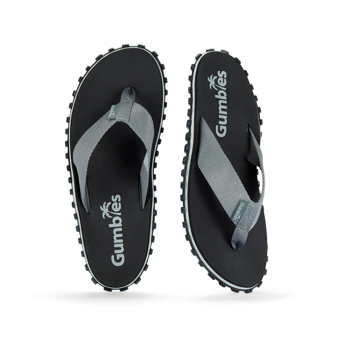 Gumbies Duckbill Men's Recycled Rubber Flip Flop Black/Grey